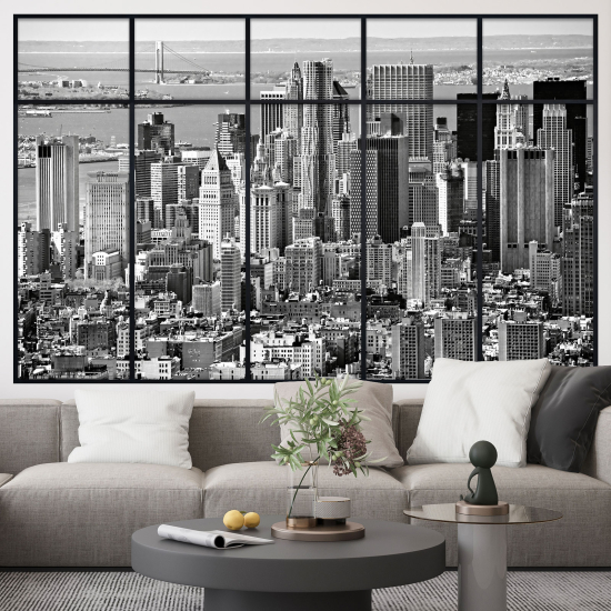 Optical Illusions Window Wall Sticker - New York