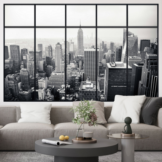 Optical Illusions Window Wall Sticker - New York