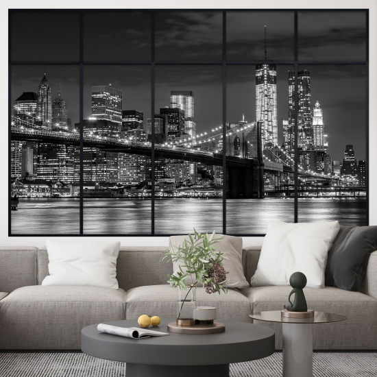 Optical Illusions Window Wall Sticker - New York