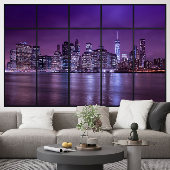 Optical Illusions Window Wall Sticker - New York