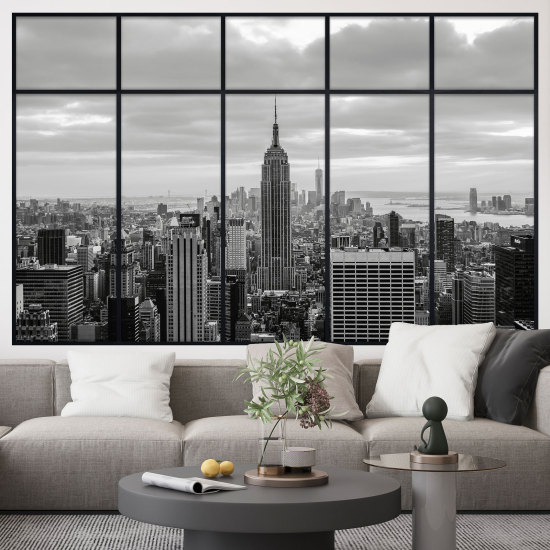 Optical Illusions Window Wall Sticker - New York