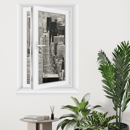 Optical Illusions Window Wall Sticker - New York