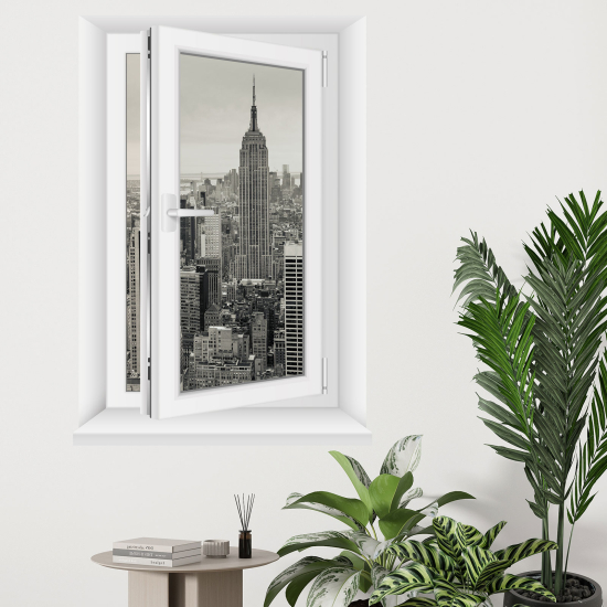 Optical Illusions Window Wall Sticker - New York