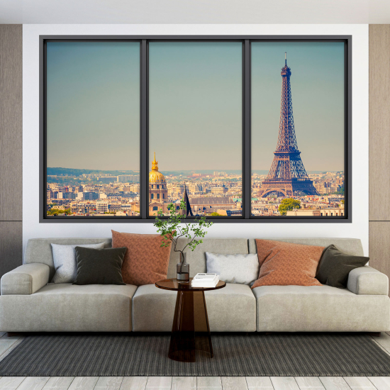 Optical Illusions Window Wall Sticker - Paris