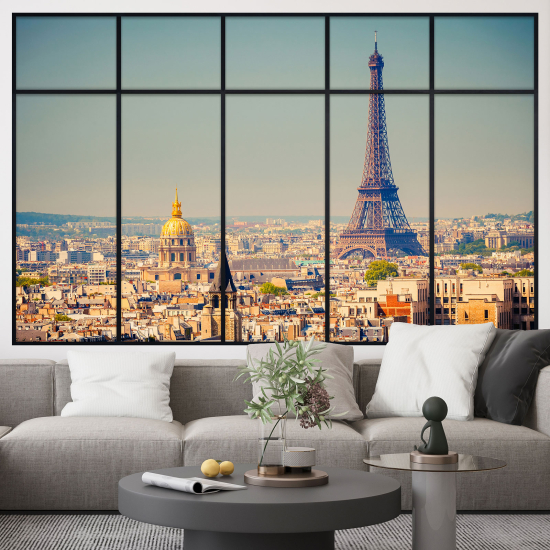 Optical Illusions Window Wall Sticker - Paris