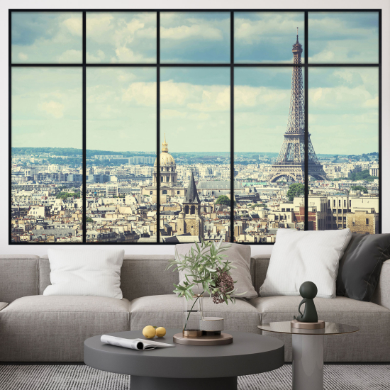 Optical Illusions Window Wall Sticker - Paris