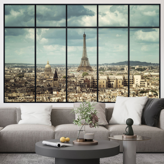 Optical Illusions Window Wall Sticker - Paris