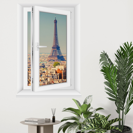 Optical Illusions Window Wall Sticker - Paris