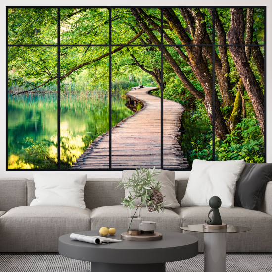 Optical Illusions Window Wall Sticker - Path