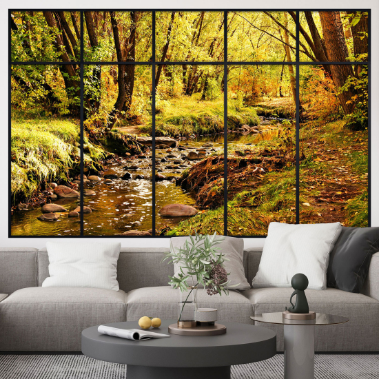 Optical Illusions Window Wall Sticker - River