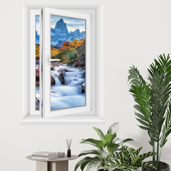 Optical Illusions Window Wall Sticker - River