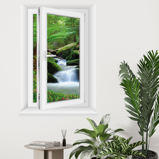 Optical Illusions Window Wall Sticker - River