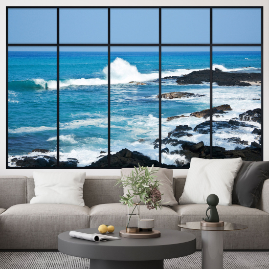 Optical Illusions Window Wall Sticker - Sea