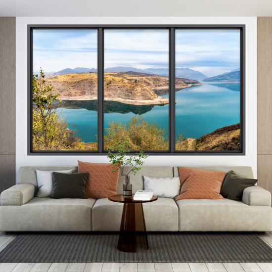 Optical Illusions Window Wall Sticker - Sea View