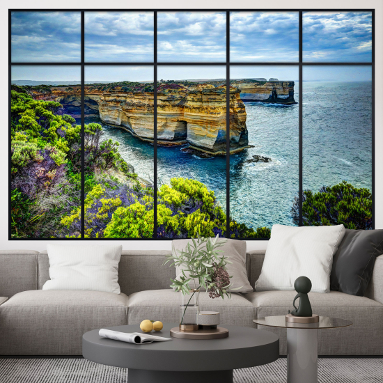 Optical Illusions Window Wall Sticker - Sea View