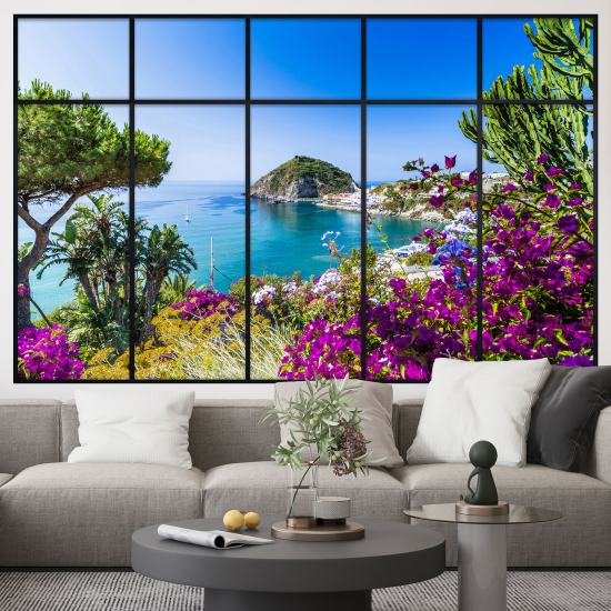 Optical Illusions Window Wall Sticker - Sea View