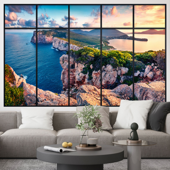 Optical Illusions Window Wall Sticker - Sea View