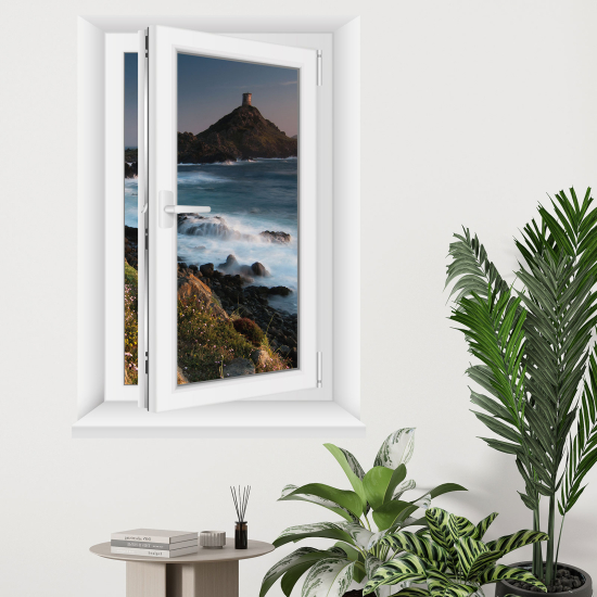 Optical Illusions Window Wall Sticker - Sea view