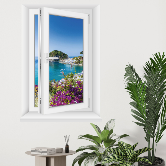 Optical Illusions Window Wall Sticker - Sea view