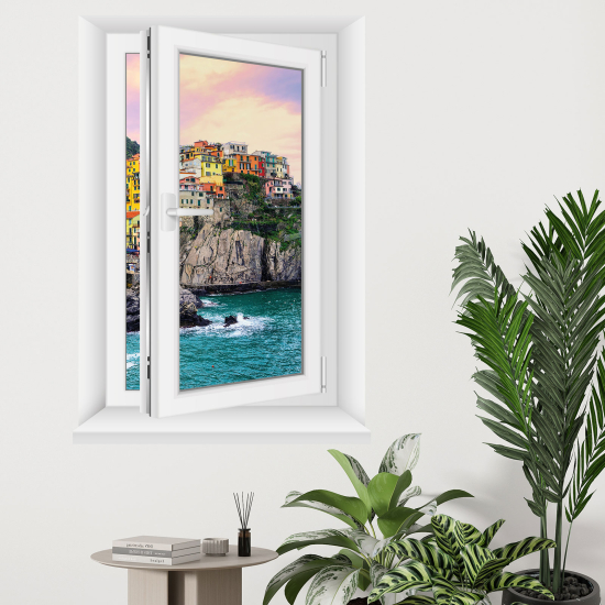 Optical Illusions Window Wall Sticker - Sea view