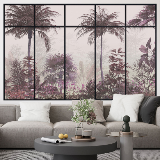 Optical Illusions Window Wall Sticker - Tropical Forest