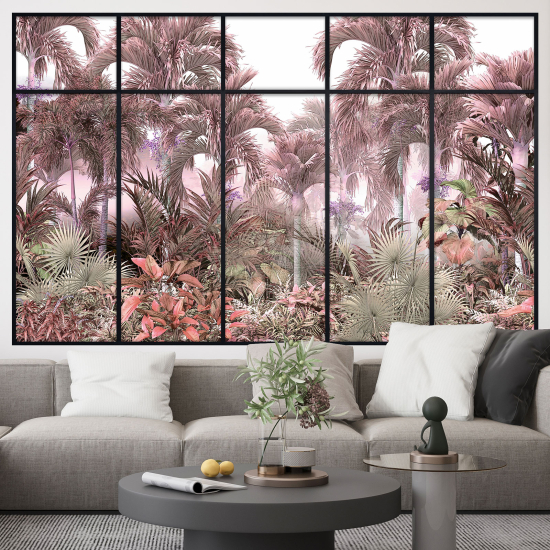 Optical Illusions Window Wall Sticker - Tropical Forest