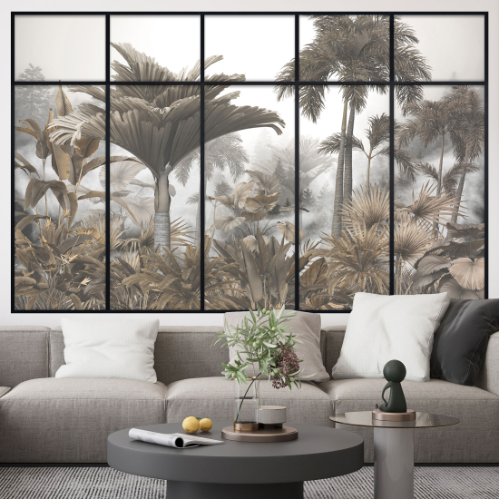 Optical Illusions Window Wall Sticker - Tropical Forest