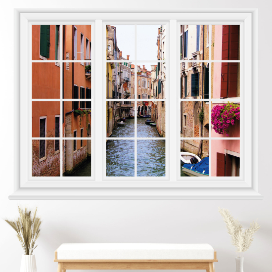 Optical Illusions Window Wall Sticker - Venice