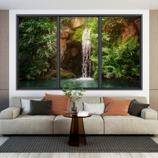 Optical Illusions Window Wall Sticker - Waterfall