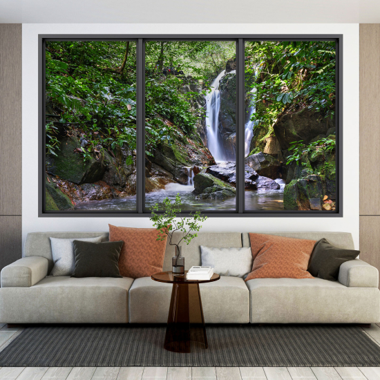 Optical Illusions Window Wall Sticker - Waterfall