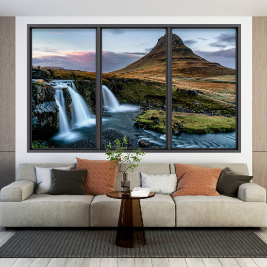 Optical Illusions Window Wall Sticker - Waterfall