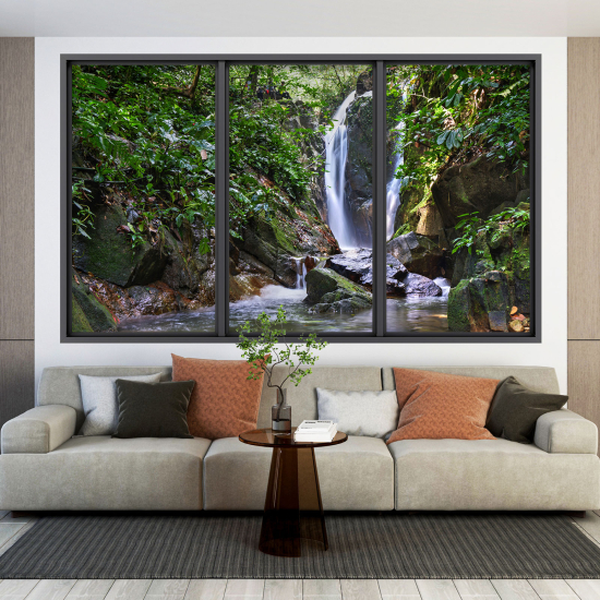 Optical Illusions Window Wall Sticker - Waterfall