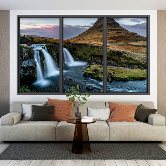 Optical Illusions Window Wall Sticker - Waterfall