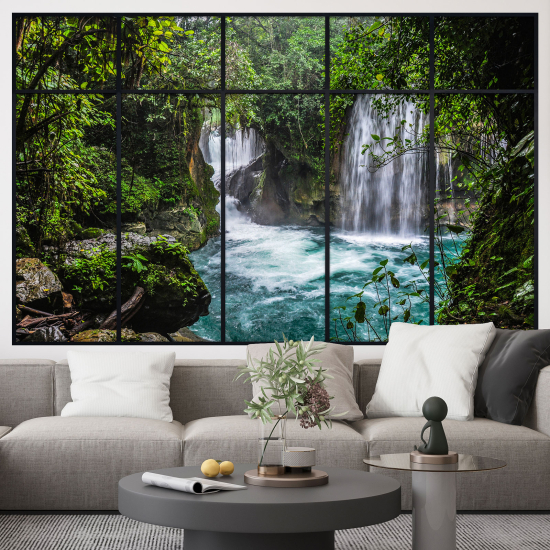 Optical Illusions Window Wall Sticker - Waterfall