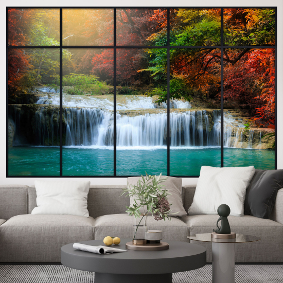 Optical Illusions Window Wall Sticker - Waterfall