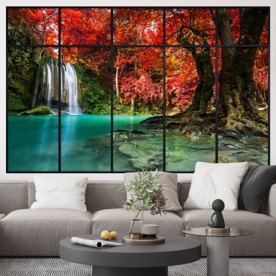 Optical Illusions Window Wall Sticker - Waterfall