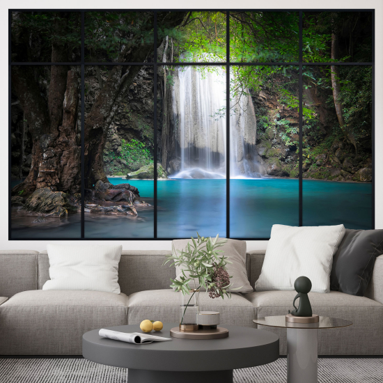 Optical Illusions Window Wall Sticker - Waterfall