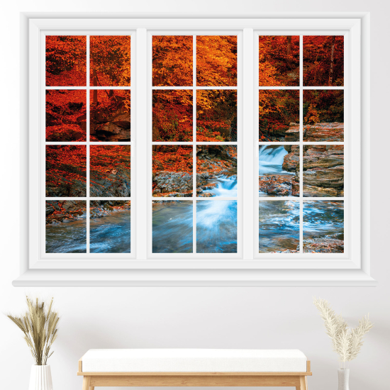 Optical Illusions Window Wall Sticker - Waterfall