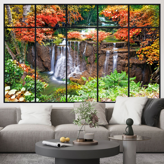 Optical Illusions Window Wall Sticker - Waterfalls