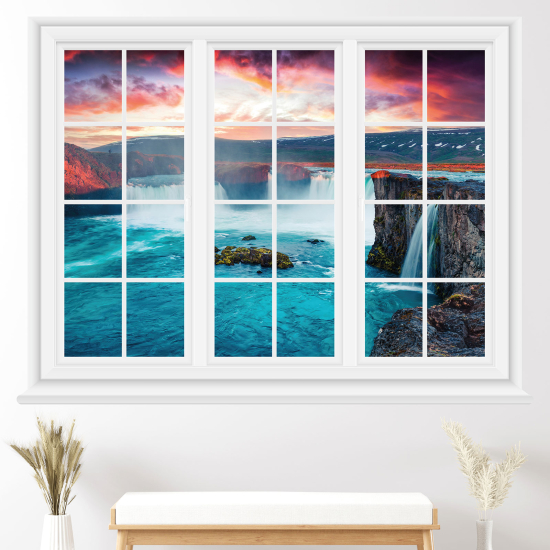 Optical Illusions Window Wall Sticker - Waterfalls