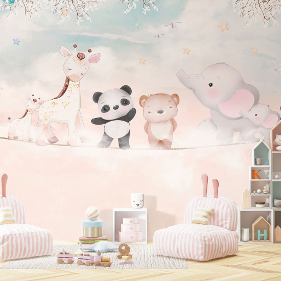 Panoramic Wallpaper - Kid Wall Mural - Animals