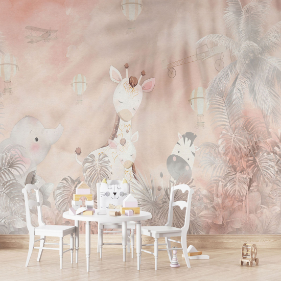 Panoramic Wallpaper - Kid Wall Mural - Animals