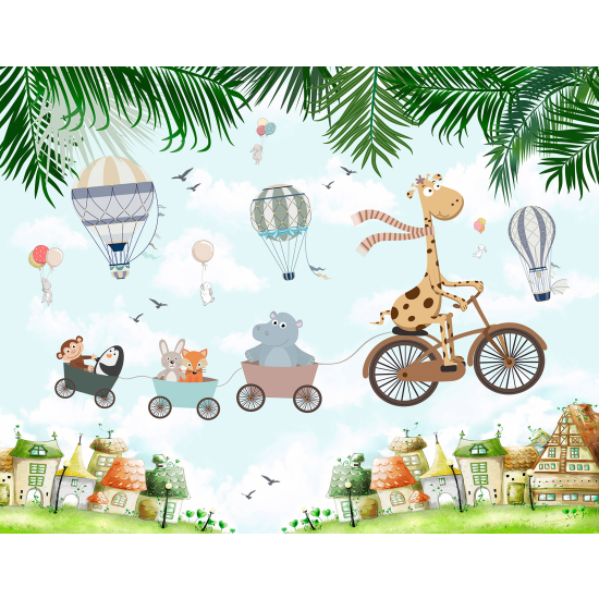 Panoramic Wallpaper - Kid Wall Mural - Animals