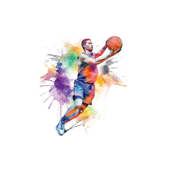 Panoramic Wallpaper - Kid Wall Mural - Basketball player