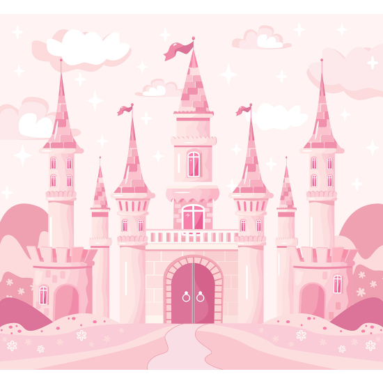 Panoramic Wallpaper - Kid Wall Mural - Castle