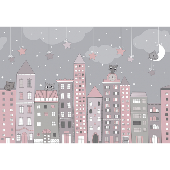 Panoramic Wallpaper - Kid Wall Mural - City