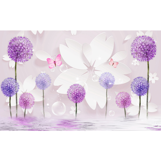 Panoramic Wallpaper - Kid Wall Mural - Dandelion flowers