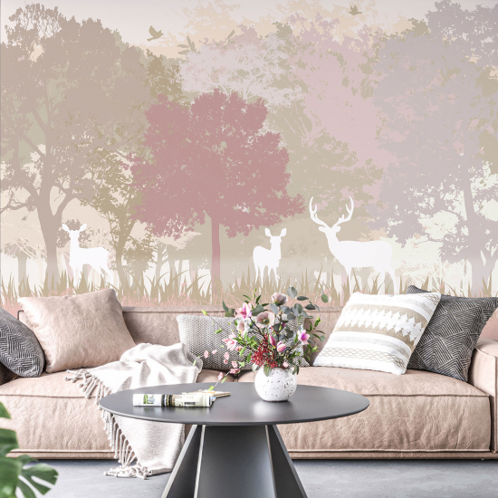 Panoramic Wallpaper - Kid Wall Mural - Deer