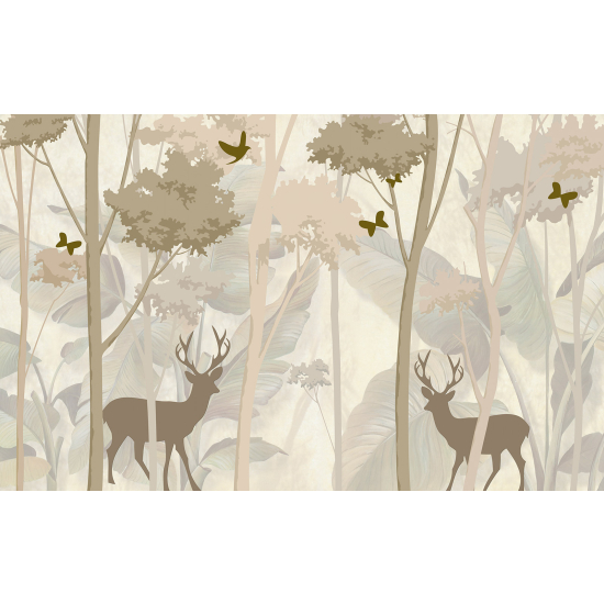 Panoramic Wallpaper - Kid Wall Mural - Deer