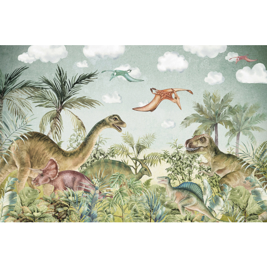 Panoramic Wallpaper - Kid Wall Mural - Dinosaurs - 2646